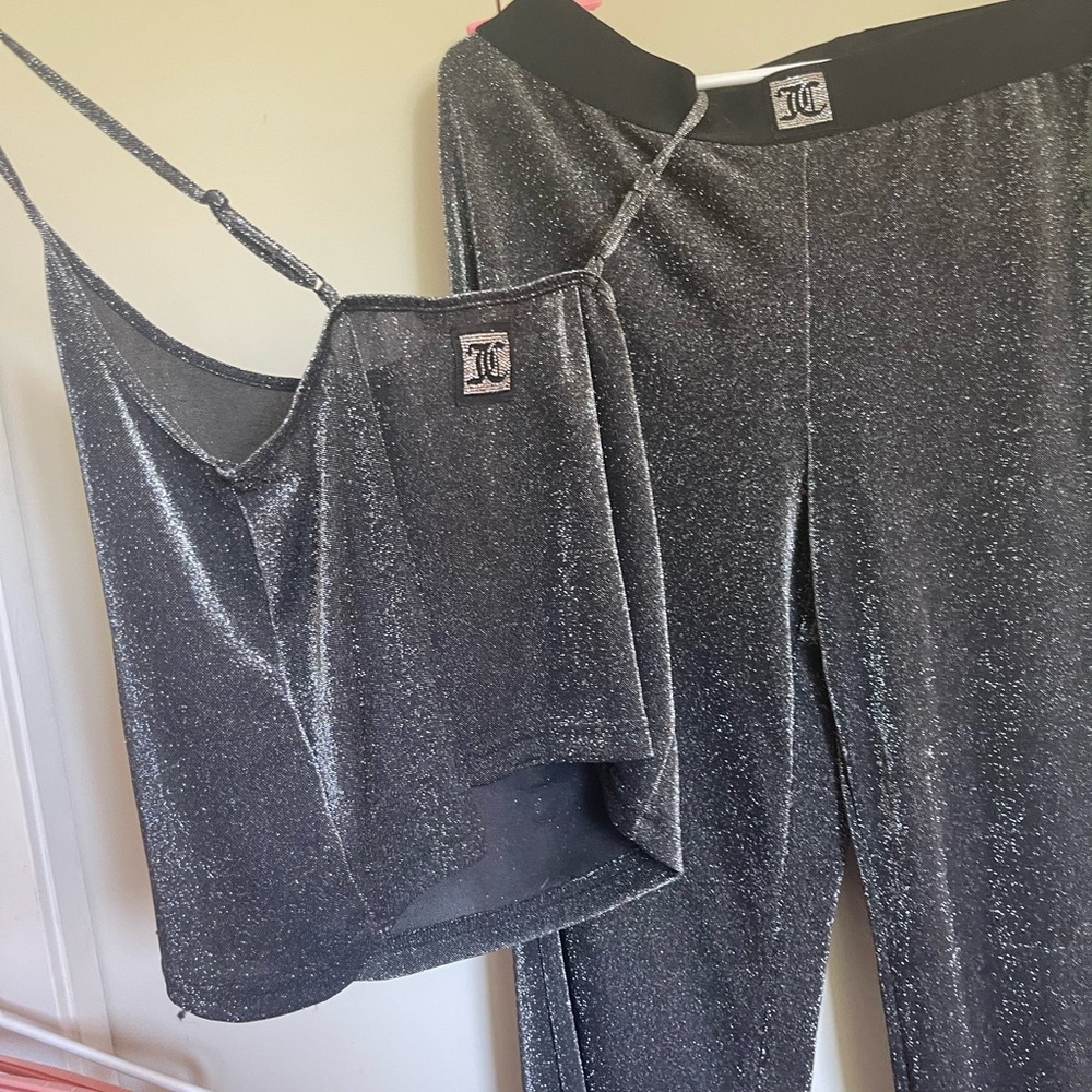 Juicy Couture Shimmering Black Pajama Set